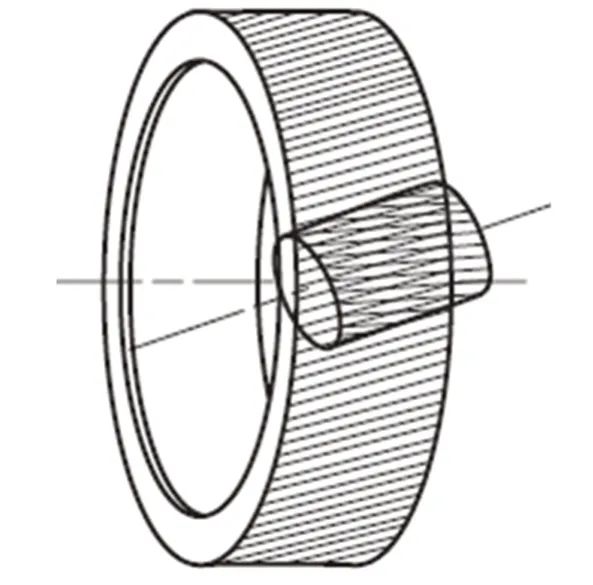 圖6 豎直角度不對(duì)中示意